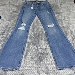 Judy Blue Women's Distressed Bootcut Jeans - Blue